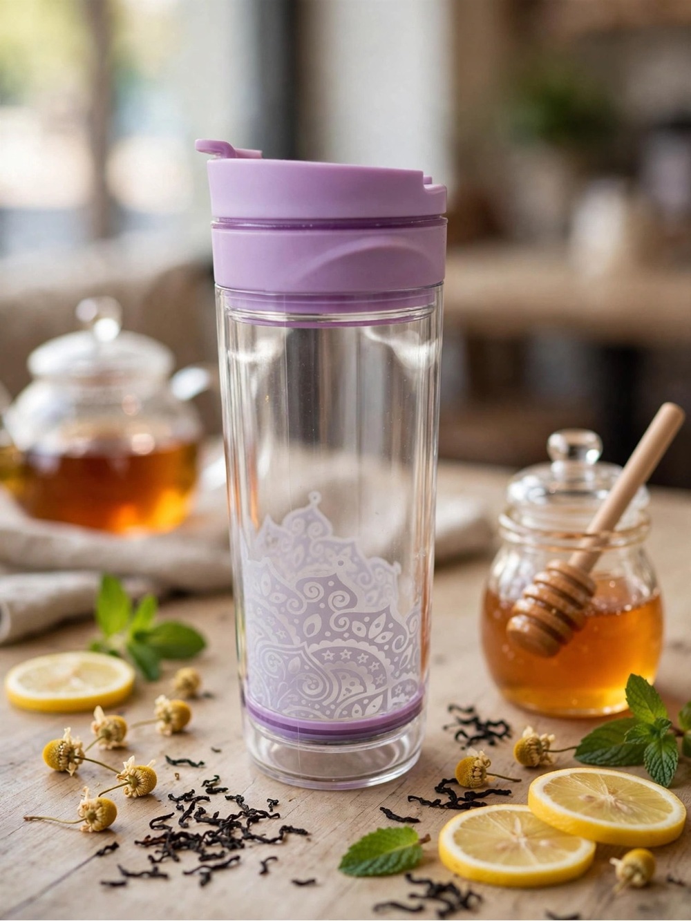 DAVIDsTEA Iced Tea Press - Purple Boho